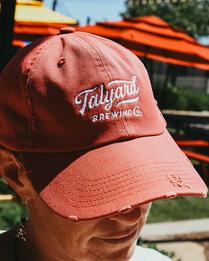 Red faded dad cap