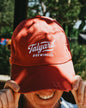 Red faded dad cap